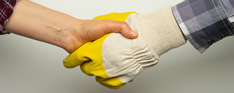 trusted contractors handshake